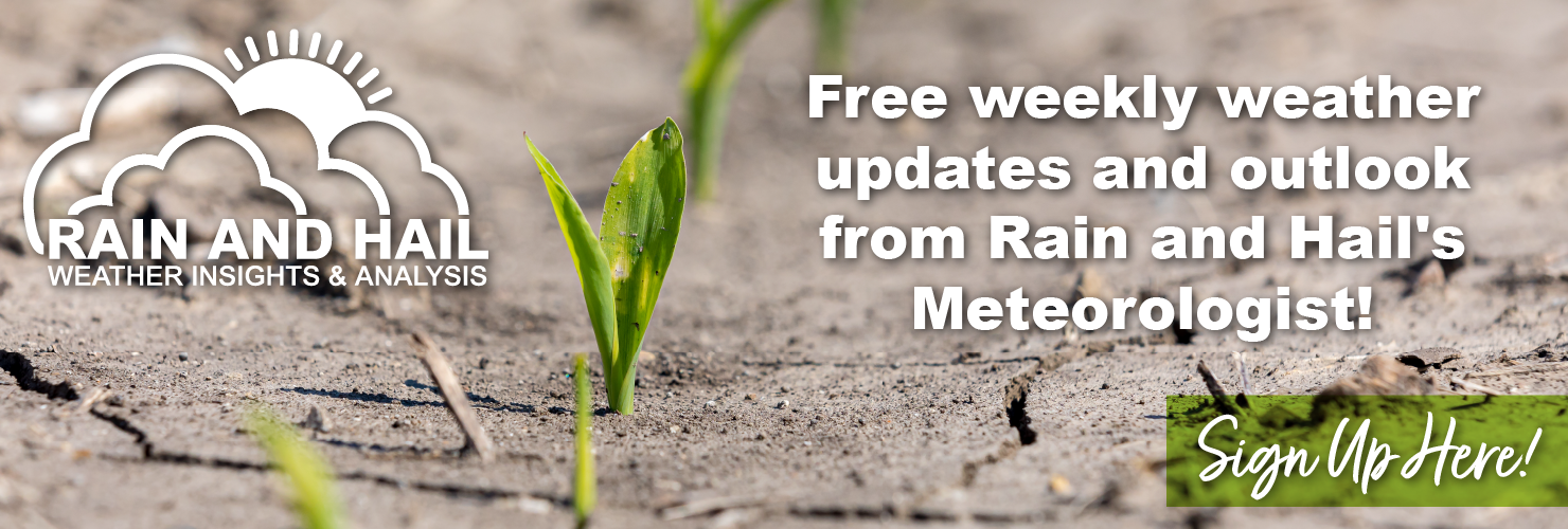 Free weekly weather updates and outlook from Rain and Hail's Meteorologist!