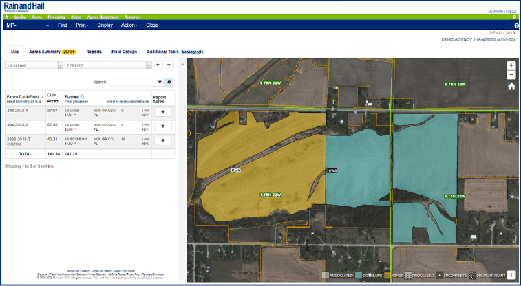 Mapping applicaiton screenshot