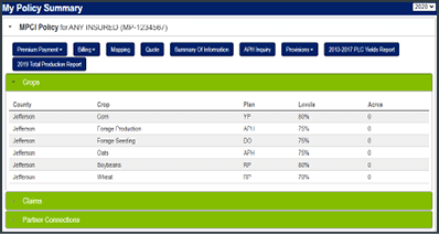 My Policy Summary Screenshot